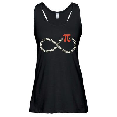 Pi Day Funny Infinity Symbol Math Geek Infinite Sign Ladies Essential Flowy Tank