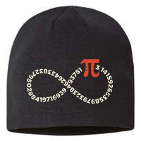 Pi Day Funny Infinity Symbol Math Geek Infinite Sign Sustainable Beanie