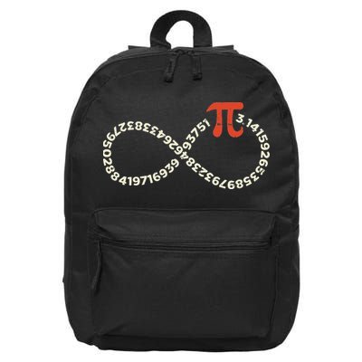 Pi Day Funny Infinity Symbol Math Geek Infinite Sign 16 in Basic Backpack