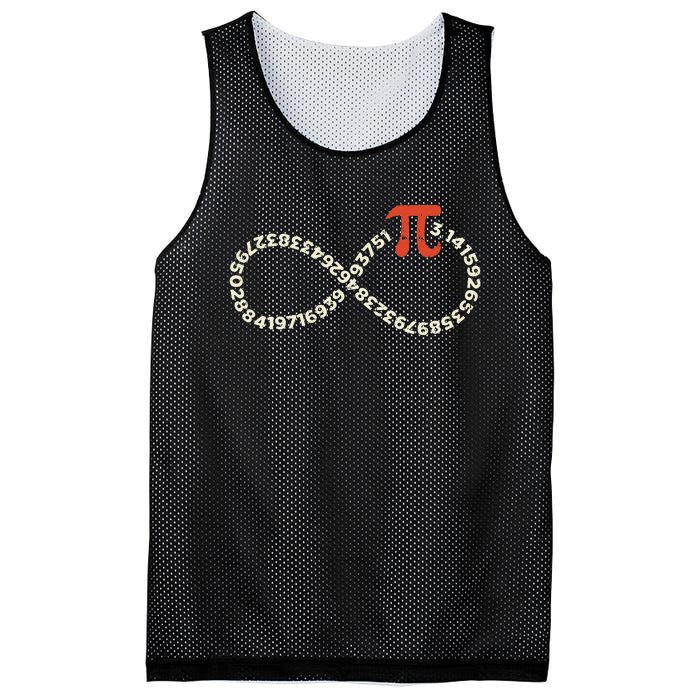 Pi Day Funny Infinity Symbol Math Geek Infinite Sign Mesh Reversible Basketball Jersey Tank