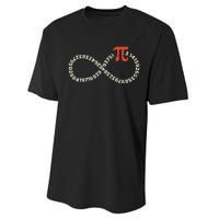 Pi Day Funny Infinity Symbol Math Geek Infinite Sign Performance Sprint T-Shirt