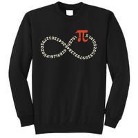 Pi Day Funny Infinity Symbol Math Geek Infinite Sign Tall Sweatshirt