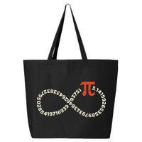 Pi Day Funny Infinity Symbol Math Geek Infinite Sign 25L Jumbo Tote