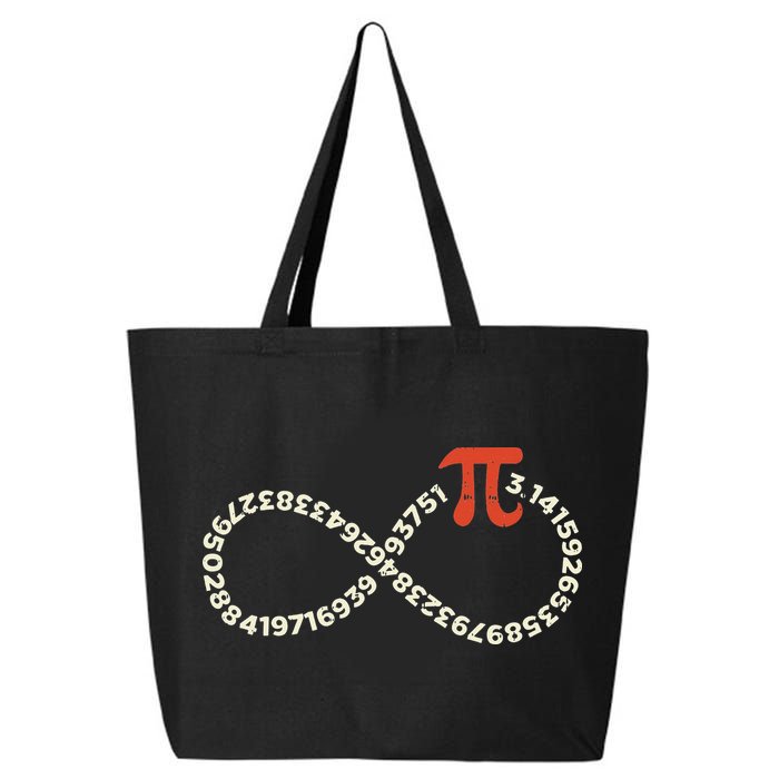Pi Day Funny Infinity Symbol Math Geek Infinite Sign 25L Jumbo Tote