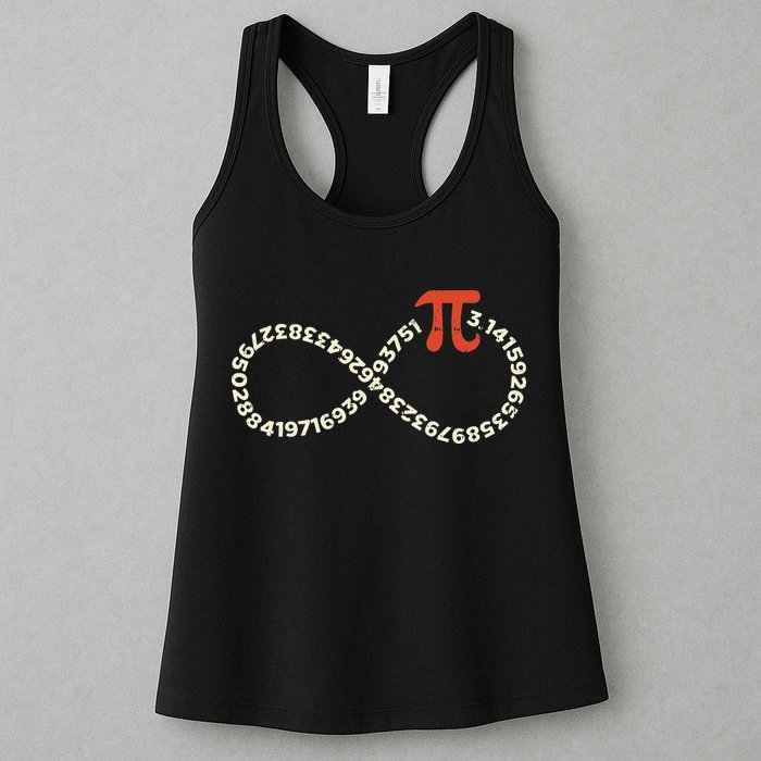 Pi Day Funny Infinity Symbol Math Geek Infinite Sign Womens Tank Top