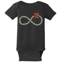 Pi Day Funny Infinity Symbol Math Geek Infinite Sign Baby Bodysuit