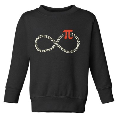 Pi Day Funny Infinity Symbol Math Geek Infinite Sign Toddler Sweatshirt