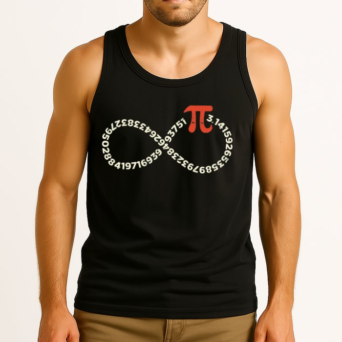 Pi Day Funny Infinity Symbol Math Geek Infinite Sign Tank Top