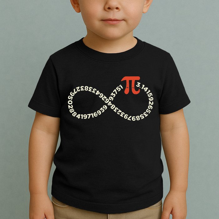 Pi Day Funny Infinity Symbol Math Geek Infinite Sign Toddler T-Shirt