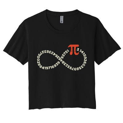 Pi Day Funny Infinity Symbol Math Geek Infinite Sign Crop Top