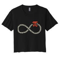Pi Day Funny Infinity Symbol Math Geek Infinite Sign Crop Top