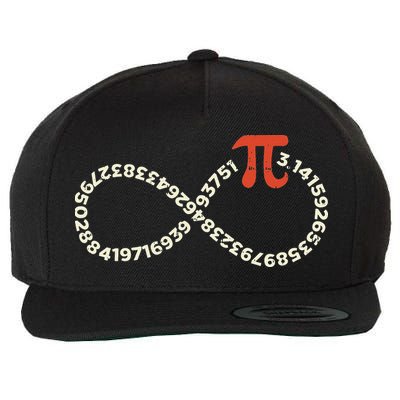 Pi Day Funny Infinity Symbol Math Geek Infinite Sign Wool Snapback Cap