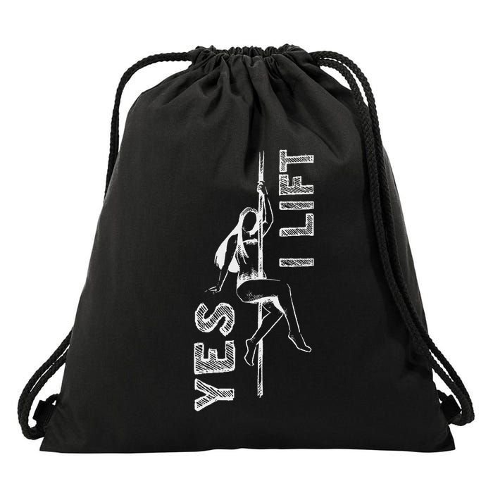 Pole Dancing Funny Pole Fitness Pole Dancer Drawstring Bag