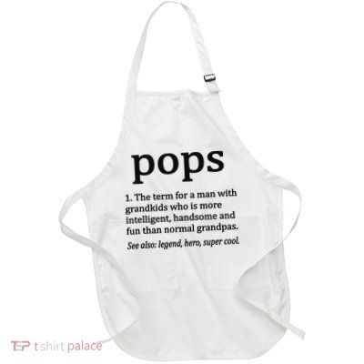 Pops Definition Funny Pops Grandpa Apron