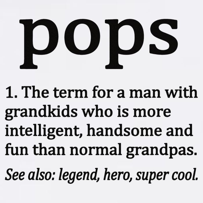 Pops Definition Funny Pops Grandpa Apron