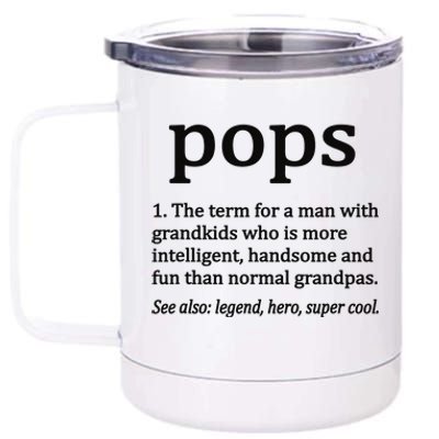 Pops Definition Funny Pops Grandpa 12 oz Stainless Steel Tumbler Cup