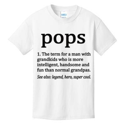 Pops Definition Funny Pops Grandpa Kids T-Shirt
