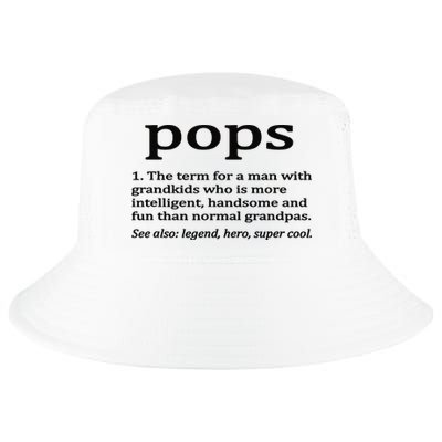 Pops Definition Funny Pops Grandpa Cool Comfort Performance Bucket Hat