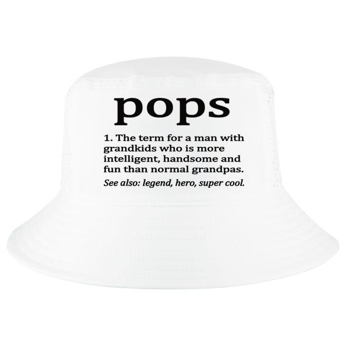 Pops Definition Funny Pops Grandpa Cool Comfort Performance Bucket Hat