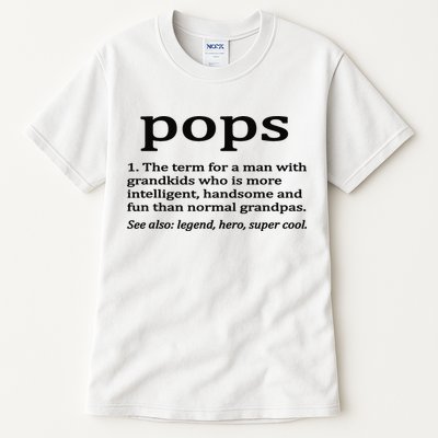 Pops Definition Funny Pops Grandpa Tall T-Shirt