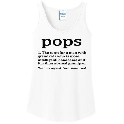 Pops Definition Funny Pops Grandpa Ladies Essential Tank