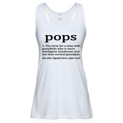 Pops Definition Funny Pops Grandpa Ladies Essential Flowy Tank