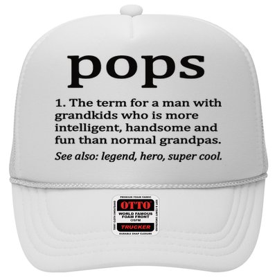Pops Definition Funny Pops Grandpa Trucker Hat