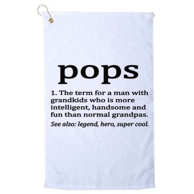 Pops Definition Funny Pops Grandpa Golf Towel