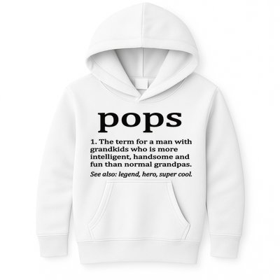 Pops Definition Funny Pops Grandpa Kids Hoodie