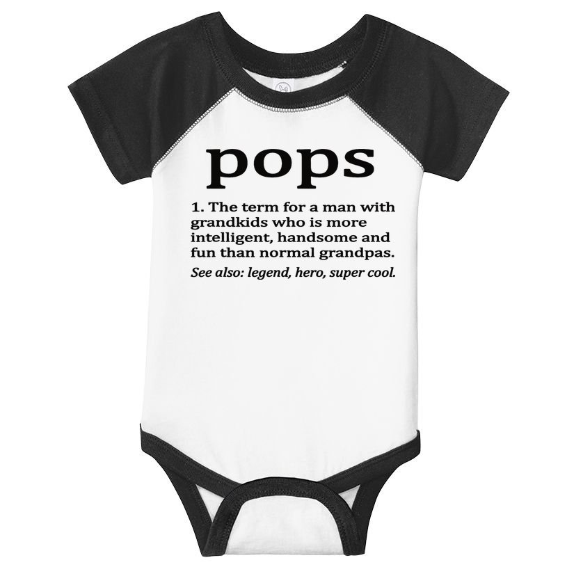 Pops Definition Funny Pops Grandpa Infant Baby Jersey Bodysuit