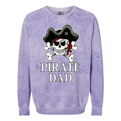 Pirate Dad Funny Halloween Costume Pirate Family Matching Colorblast Crewneck Sweatshirt