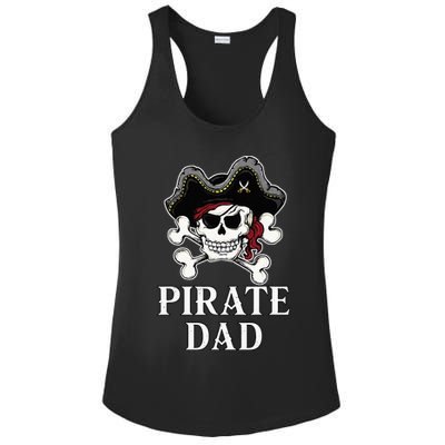Pirate Dad Funny Halloween Costume Pirate Family Matching Ladies PosiCharge Competitor Racerback Tank
