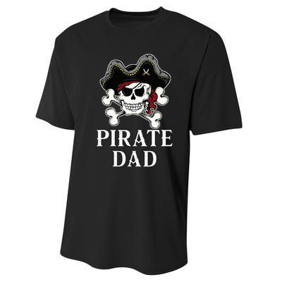 Pirate Dad Funny Halloween Costume Pirate Family Matching Performance Sprint T-Shirt