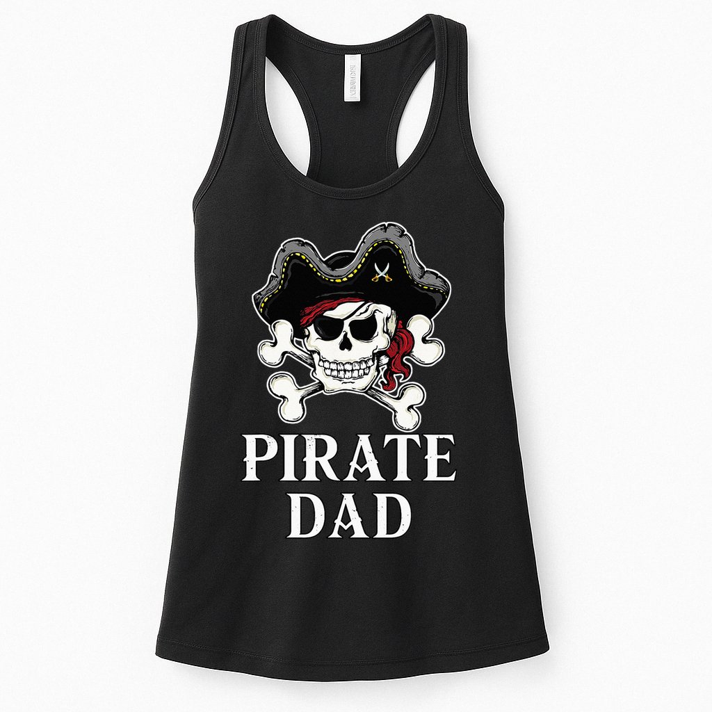 Pirate Dad Funny Halloween Costume Pirate Family Matching Womens Tank Top