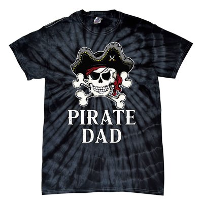 Pirate Dad Funny Halloween Costume Pirate Family Matching Tie-Dye T-Shirt