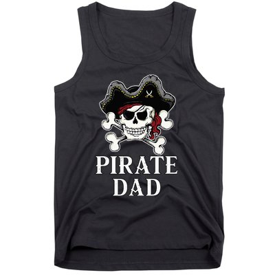 Pirate Dad Funny Halloween Costume Pirate Family Matching Tank Top