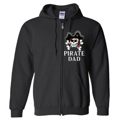 Pirate Dad Funny Halloween Costume Pirate Family Matching Full Zip Hoodie