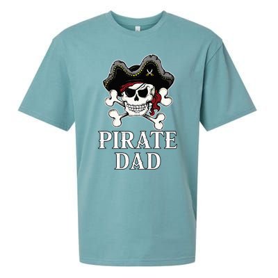 Pirate Dad Funny Halloween Costume Pirate Family Matching Sueded Cloud Jersey T-Shirt