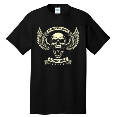 Paratrooper Death From Above Airborne Veteran Gift Tall T-Shirt