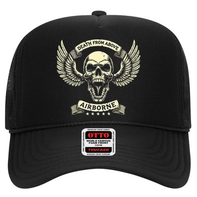 Paratrooper Death From Above Airborne Veteran Gift Trucker Hat