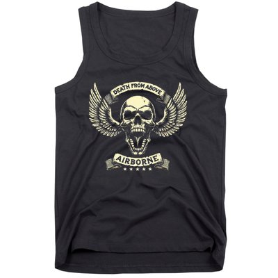 Paratrooper Death From Above Airborne Veteran Gift Tank Top