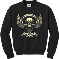 Paratrooper Death From Above Airborne Veteran Gift Kids Sweatshirt