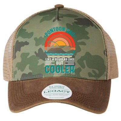 Pontoon Dad Fathers Day T Design Legacy Tie Dye Trucker Hat