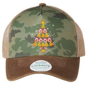 Pizza & Donut Funny Christmas Tree Merry Xmas Crustmas Light Legacy Tie Dye Trucker Hat