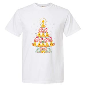 Pizza & Donut Funny Christmas Tree Merry Xmas Crustmas Light Garment-Dyed Heavyweight T-Shirt