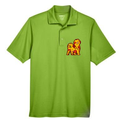 Pizza Dog Funny Pizza Shih Tzu Dog Premium Men's Origin Performance Pique Polo