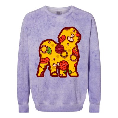 Pizza Dog Funny Pizza Shih Tzu Dog Premium Colorblast Crewneck Sweatshirt