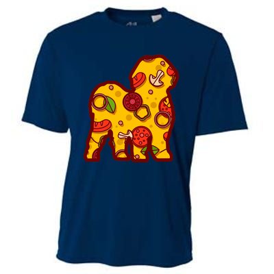 Pizza Dog Funny Pizza Shih Tzu Dog Premium Cooling Performance Crew T-Shirt