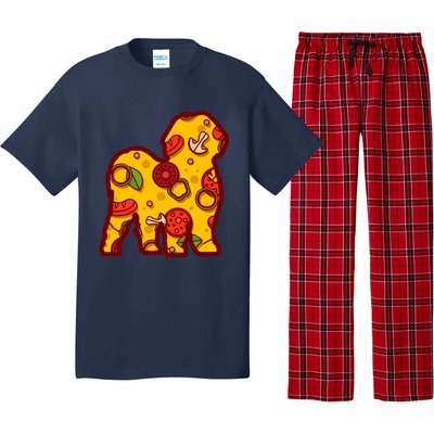 Pizza Dog Funny Pizza Shih Tzu Dog Premium Pajama Set