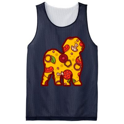 Pizza Dog Funny Pizza Shih Tzu Dog Premium Mesh Reversible Basketball Jersey Tank